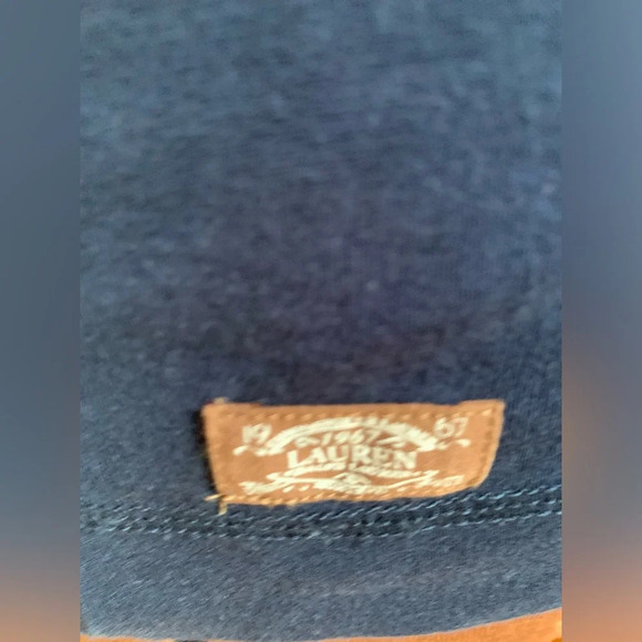 Lauren Ralph Lauren Women shirt academia long Sleeve suede Elbow Patches Top - Picture 3 of 7